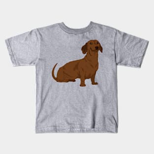 Red Dachshund Kids T-Shirt